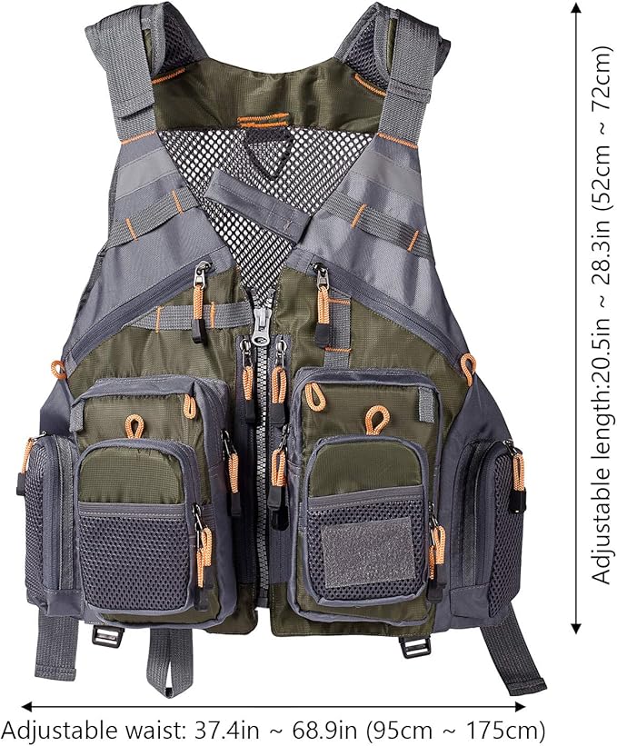 BASSDASH Strap Fishing Vest Adjustable